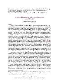 La legio VII Gemina Pia Felix y los orígenes de la ciudad de León / Antonio García y Bellido | Biblioteca Virtual Miguel de Cervantes
