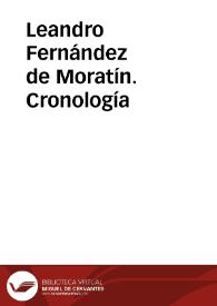 Leandro Fernández de Moratín. Cronología | Biblioteca Virtual Miguel de Cervantes
