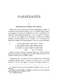 Inscripciones hebreas de Carmona / Moïse Schwab | Biblioteca Virtual Miguel de Cervantes