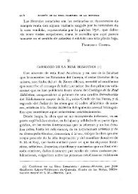 Catálogo de la Real Biblioteca / Juan Pérez de Guzmán y Gallo | Biblioteca Virtual Miguel de Cervantes