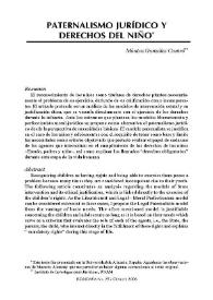 Paternalismo jurídico y derechos del niño / Mónica González Contró | Biblioteca Virtual Miguel de Cervantes