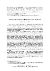 La cabeza de Vulcano del Museo Arqueológico de Córdoba / Antonio Blanco Freijeiro | Biblioteca Virtual Miguel de Cervantes
