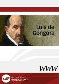 Luis de Góngora / dirigida por Manuel Gahete Jurado | Biblioteca Virtual Miguel de Cervantes