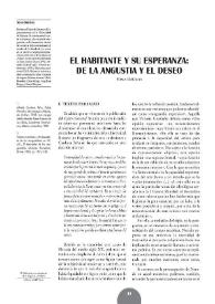 "El habitante y sus esperanza": de la angustia y el deseo / Sonia Mattalia | Biblioteca Virtual Miguel de Cervantes