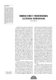 Simbolismo y Modernismo: lecturas nerudianas / Selena Millares | Biblioteca Virtual Miguel de Cervantes