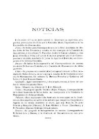 Boletín de la Real Academia de la Historia, tomo 59 (1911) Cuadernos I-II. Noticias / F.F. | Biblioteca Virtual Miguel de Cervantes