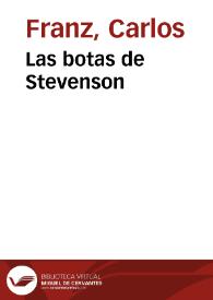 Las botas de Stevenson | Biblioteca Virtual Miguel de Cervantes