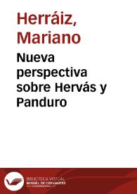Nueva perspectiva sobre Hervás y Panduro | Biblioteca Virtual Miguel de Cervantes