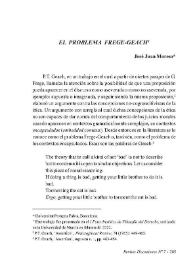 El problema Frege-Geach / José Juan Moreso | Biblioteca Virtual Miguel de Cervantes