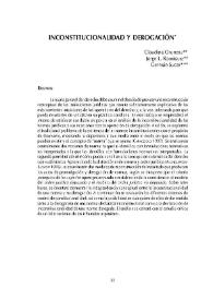 Inconstitucionalidad y derogación / Claudia Orunesu, Jorge L. Rodríguez y Germán Sucar | Biblioteca Virtual Miguel de Cervantes