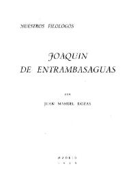 Vicente Espinel, poeta de la Reina Ana de Austria / Joaquín de Entrambasaguas | Biblioteca Virtual Miguel de Cervantes