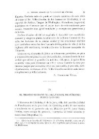 El trifinio romano de Villanueva de Córdoba. Nuevo estudio / Fidel Fita | Biblioteca Virtual Miguel de Cervantes