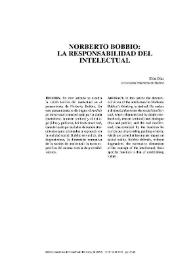 Norberto Bobbio: La responsabilidad del intelectual / Elías Díaz | Biblioteca Virtual Miguel de Cervantes
