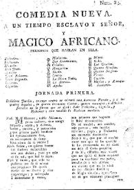 A un tiempo esclavo y señor y Magico Africano | Biblioteca Virtual Miguel de Cervantes