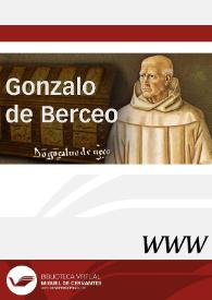 Gonzalo de Berceo / directora científica María Jesús Lacarra Ducay | Biblioteca Virtual Miguel de Cervantes
