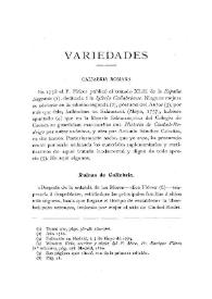 Caliabria romana / Fidel Fita | Biblioteca Virtual Miguel de Cervantes