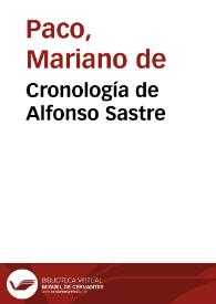 Alfonso Sastre. Cronología / Mariano de Paco | Biblioteca Virtual Miguel de Cervantes