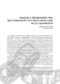 Maquis y emigrantes, una recuperación y un vacío en el cine de la Transición / Antonio Checa Godoy | Biblioteca Virtual Miguel de Cervantes
