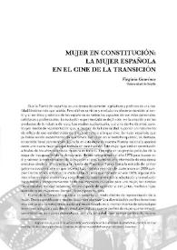 Mujer en Constitución: la mujer española en el cine de la Transición / Virginia Guarinos | Biblioteca Virtual Miguel de Cervantes
