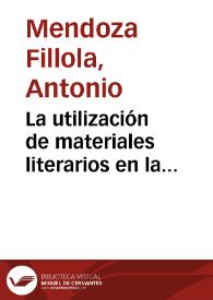 La utilización de materiales literarios en la enseñanza de lenguas extranjeras / Antonio Mendoza Fillola | Biblioteca Virtual Miguel de Cervantes