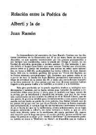 Relación entre la poética de Alberti y la de Juan Ramón / Concepción Argente del Castillo Ocaña | Biblioteca Virtual Miguel de Cervantes