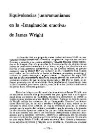 Equivalencias juanramonianas en la imaginación emotiva de James Wright / Ivonne Guillon Barrett | Biblioteca Virtual Miguel de Cervantes