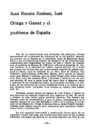 Juan Ramón Jiménez, José Ortega y Gasset y el problema de España / Richard A. Cardwell | Biblioteca Virtual Miguel de Cervantes