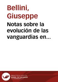 Notas sobre la evolución de las vanguardias en Centroamérica : Nicaragua / Giuseppe Bellini | Biblioteca Virtual Miguel de Cervantes