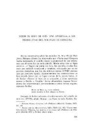 Sobre el bozo de Acis: una apostilla a los versos 279-80 del "Polifemo" de Góngora / Thomas Austin O'Connor | Biblioteca Virtual Miguel de Cervantes