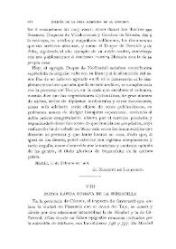 Nueva lápida romana de La Serradilla / Fidel Fita | Biblioteca Virtual Miguel de Cervantes
