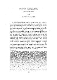 Historia y literatura (Hacia Cervantes) / Paulino Garagorri | Biblioteca Virtual Miguel de Cervantes
