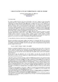 Variantes léxicas en los testimonios del "Libro del Tesoro" / Mª Nieves Sánchez González de Herrero | Biblioteca Virtual Miguel de Cervantes