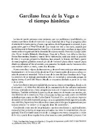 Garcilaso Inca de la Vega o el tiempo histórico / Luis Alberto Arista Montoya | Biblioteca Virtual Miguel de Cervantes