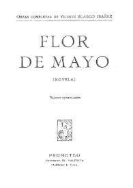 Flor de Mayo: (novela) / Vicente Blasco Ibáñez | Biblioteca Virtual Miguel de Cervantes