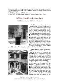 El Museo Arqueológico de Linares (Jaén) / José María Blázquez y Mª Paz García-Gelabert | Biblioteca Virtual Miguel de Cervantes