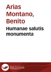 Humanae salutis monumenta | Biblioteca Virtual Miguel de Cervantes