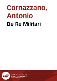 De Re Militari / Cornazano | Biblioteca Virtual Miguel de Cervantes