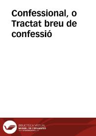 Portada:Confessional, o Tractat breu de confessió