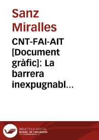 CNT-FAI-AIT : La barrera inexpugnable / Sanz Miralles | Biblioteca Virtual Miguel de Cervantes