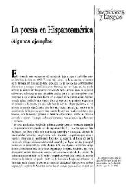 La poesía en Hispanoamérica (Algunos ejemplos) / Juan Malpartida | Biblioteca Virtual Miguel de Cervantes