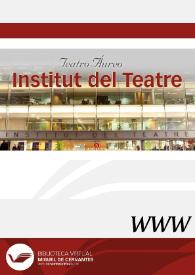 Institut del Teatre | Biblioteca Virtual Miguel de Cervantes