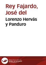 Lorenzo Hervás y Panduro | Biblioteca Virtual Miguel de Cervantes