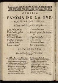 La burgalessa de Lerma | Biblioteca Virtual Miguel de Cervantes