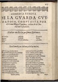 La guarda cuidadosa | Biblioteca Virtual Miguel de Cervantes