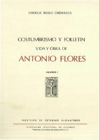 Costumbrismo y folletín : vida y obra de Antonio Flores. Volumen 1 | Biblioteca Virtual Miguel de Cervantes