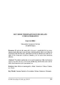 Recursos terminativos en el relato cinematográfico / Emeterio Díez | Biblioteca Virtual Miguel de Cervantes