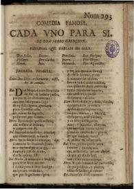 Cada Uno para si / [Pedro Calderón de la Barca] | Biblioteca Virtual Miguel de Cervantes
