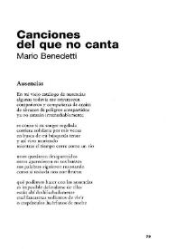 Canciones del que no canta | Biblioteca Virtual Miguel de Cervantes