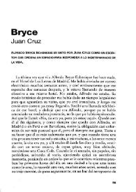 Bryce / Juan Cruz | Biblioteca Virtual Miguel de Cervantes