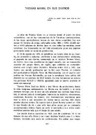 Thomas Mann, en sus diarios / Blas Matamoro | Biblioteca Virtual Miguel de Cervantes